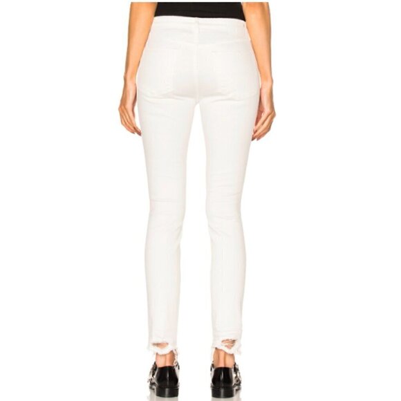 R13 Jenny Mid Rise Jeans Women’s Size 29 Warren White Distressed EUC - Picture 5 of 14